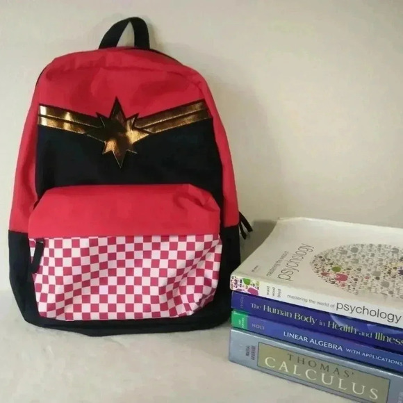 VANS x CAPTAIN MARVEL Realm Backpack (NEW) Checker - Picture 1 of 7